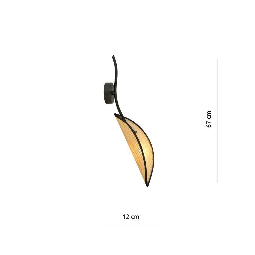 Applique murale LOTUS 1xE14/10W/230V noir/beige