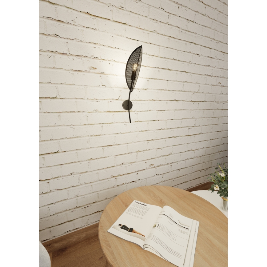 Applique murale LOTUS 1xE14/10W/230V noir/doré