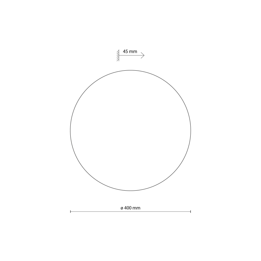 Applique murale LUNA 4xG9/8W/230V d. 40 cm noir