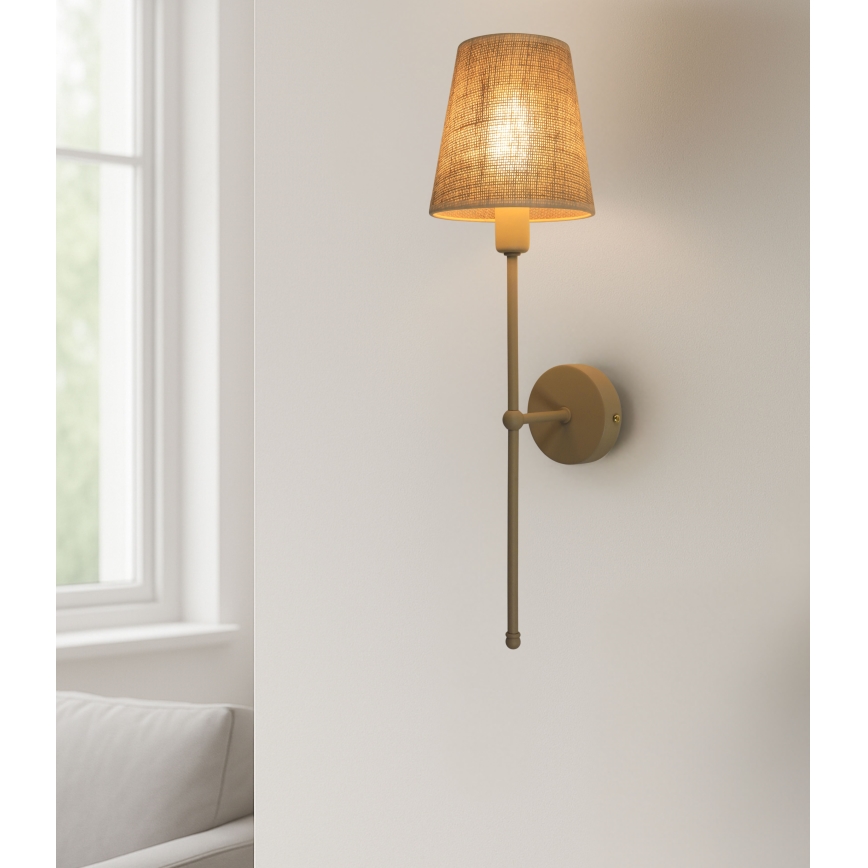 Applique murale MADELA 1xE14/40W/230V jute/beige