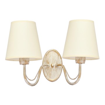 Applique murale MALBO 2xE27/15W/230V beige