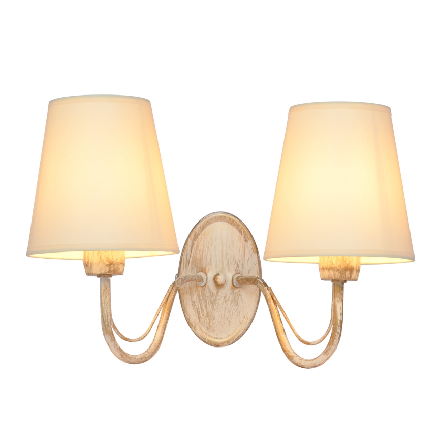 Applique murale MALBO 2xE27/15W/230V beige