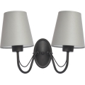 Applique murale MALBO 2xE27/15W/230V gris/noir