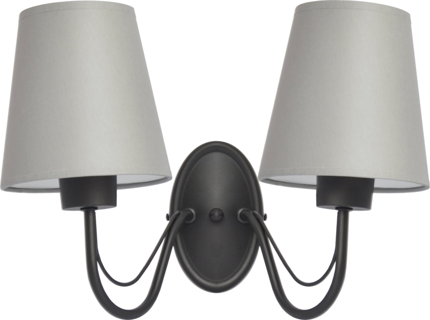 Applique murale MALBO 2xE27/15W/230V gris/noir