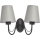 Applique murale MALBO 2xE27/15W/230V gris/noir