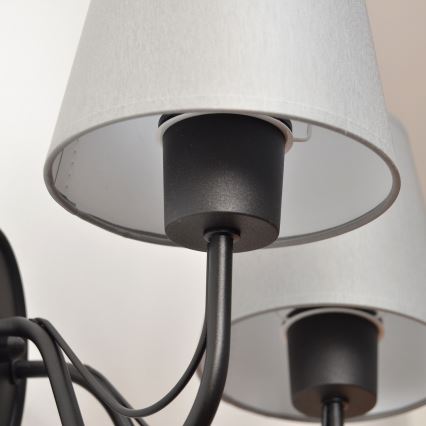 Applique murale MALBO 2xE27/15W/230V gris/noir