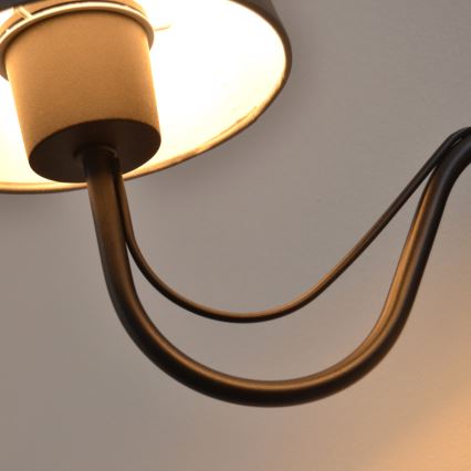 Applique murale MALBO 2xE27/15W/230V gris/noir