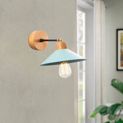 Applique murale MANAVGAT 1xE27/40W/230V marron/bleu