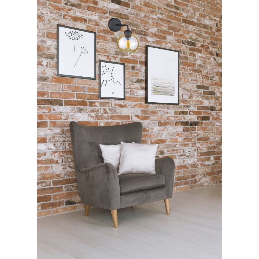 Applique murale MELLE BLACK 1xE27/60W/230V