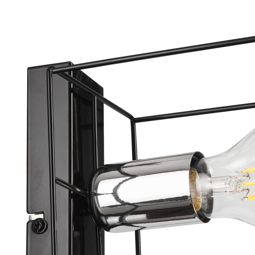 Applique murale MIKA 1xE27/60W/230V noir/chrome brillant