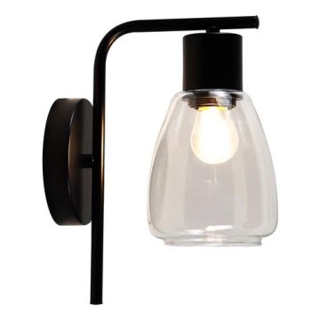 Applique murale MOLDO 1xE27/40W/230V noir/transparent