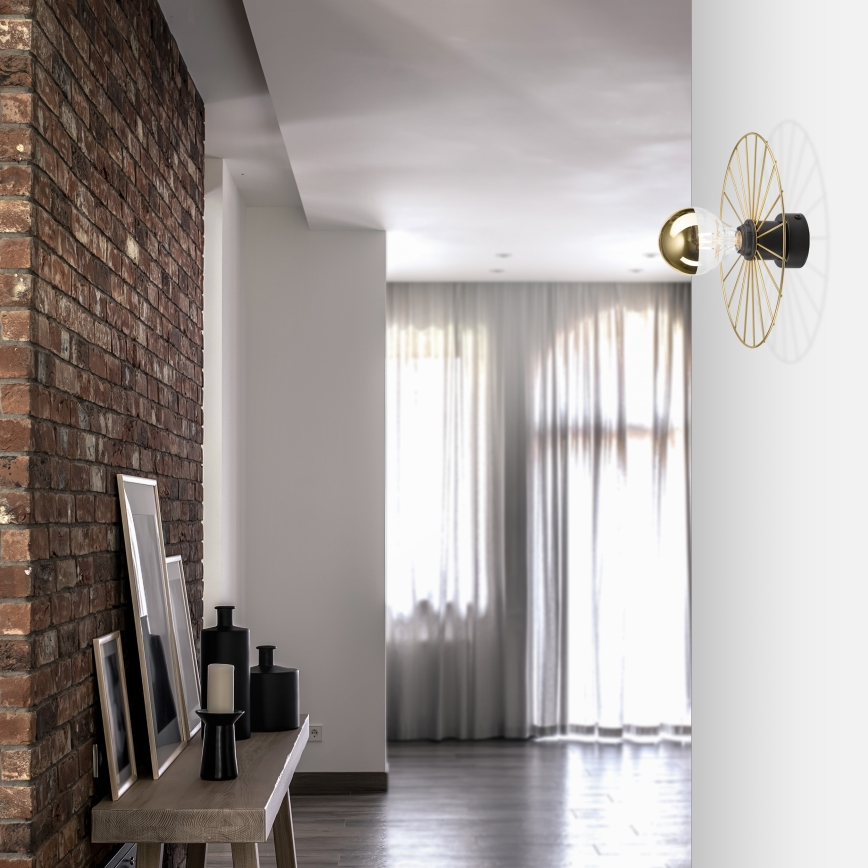 Applique murale MONTANA 1xE27/15W/230V d. 30 cm doré