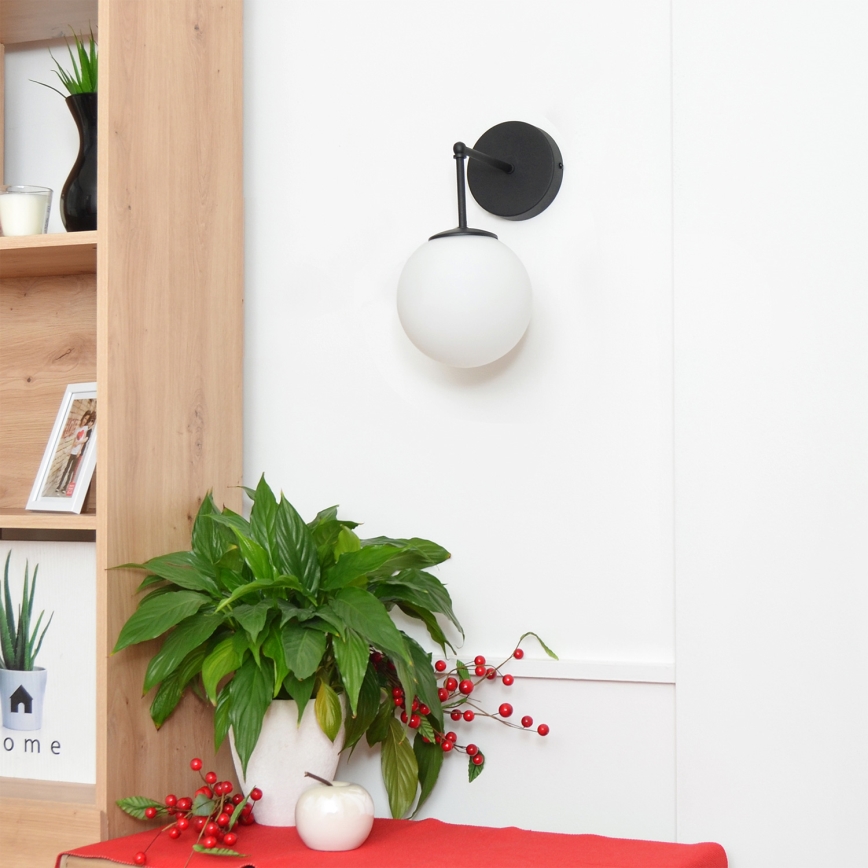 Applique murale MOON 1xE27/15W/230V noir
