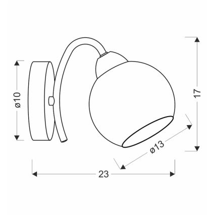 Applique murale NESTOR 1xE27/40W/230V laiton