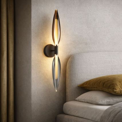 Applique murale NORDIC 2xG9/5W/230V, chrome noir/cuivré