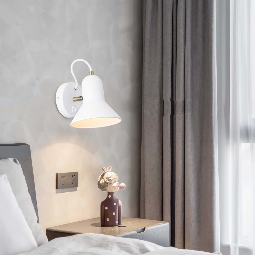 Applique murale orientable ASTAMA 1xE27/40W/230V blanche/laiton