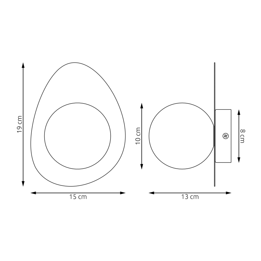 Applique murale OVO 1xG9/8W/230V noir