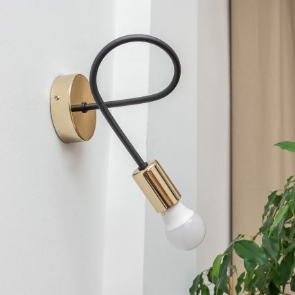 Applique murale OXFORD 1xE27/15W/230V dorée/noire