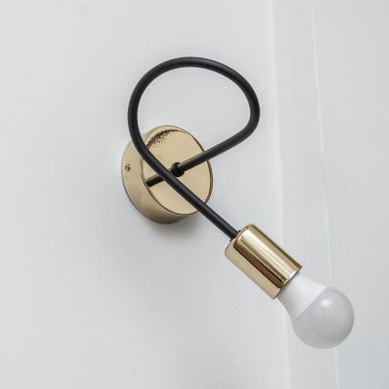 Applique murale OXFORD 1xE27/15W/230V dorée/noire