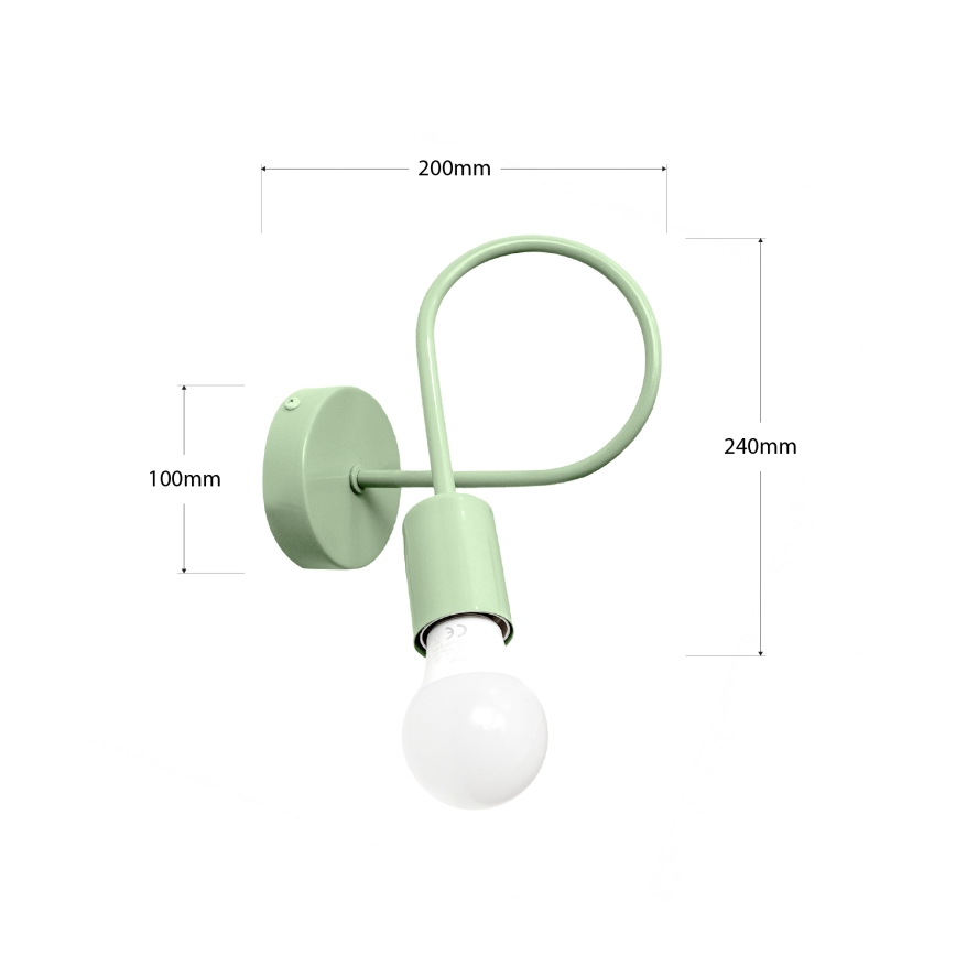 Applique murale OXFORD 1xE27/15W/230V verte