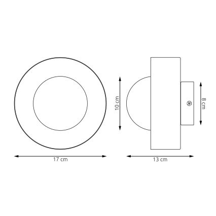 Applique murale OZZY 1xG9/8W/230V blanche