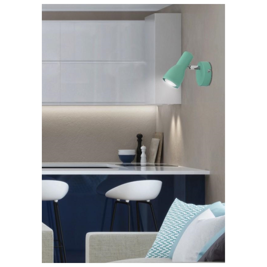 Applique murale PICARDO 1xE14/40W/230V turquoise