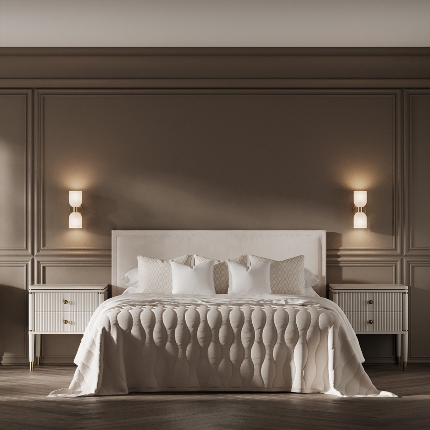 Applique murale PIEGA 2xE14/10W/230V laiton/blanc