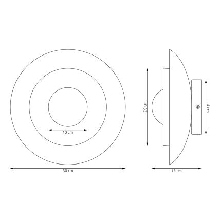Applique murale POPPI 1xG9/8W/230V noir/blanc