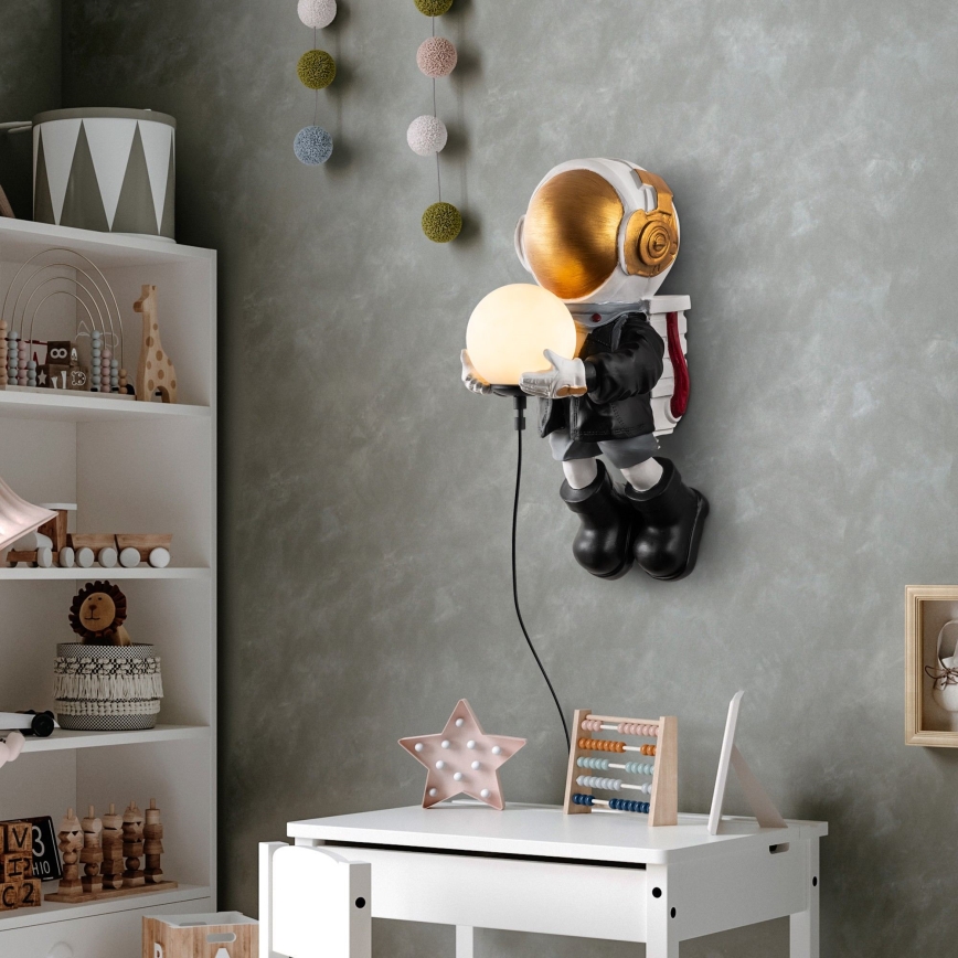 Applique murale pour enfant ASTRONAUT 1xE14/40W/230V, finition cuivrée