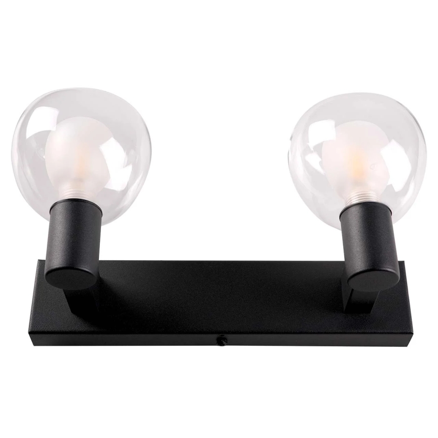 Applique murale pour salle de bains POLA 2xG9/5W/230V IP44 noire/transparente
