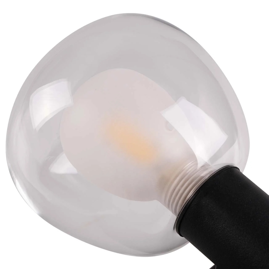 Applique murale pour salle de bains POLA 2xG9/5W/230V IP44 noire/transparente