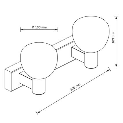 Applique murale pour salle de bains POLA 2xG9/5W/230V IP44 noire/transparente