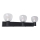 Applique murale pour salle de bains POLA 3xG9/5W/230V IP44, noire/verre transparent