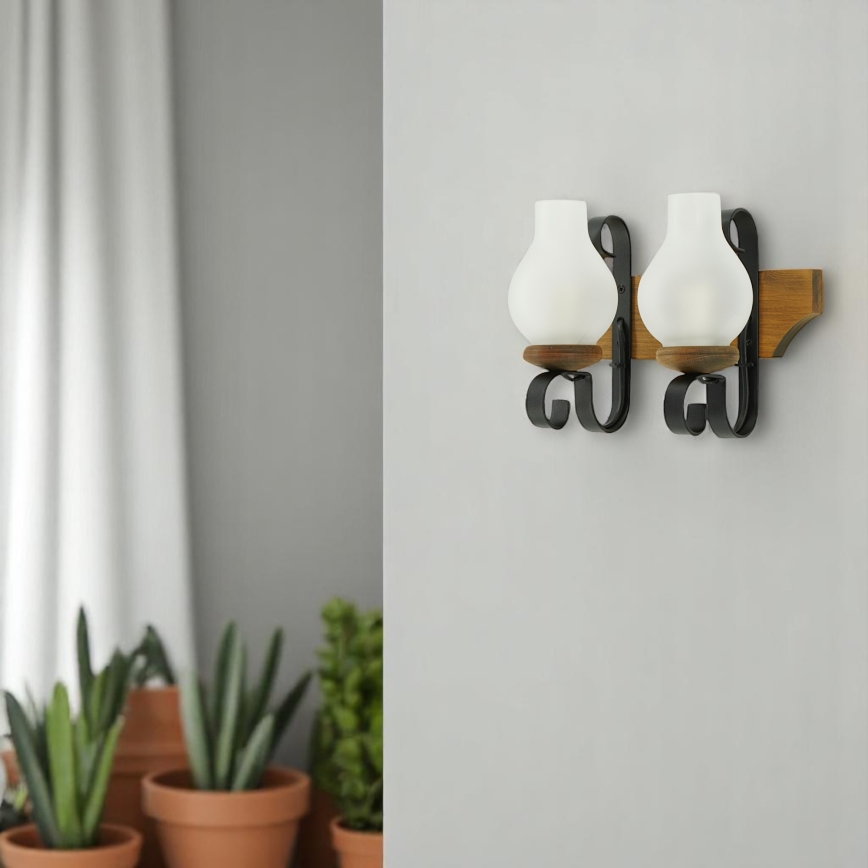 Applique murale QUEEN 2xE14/40W/230V hêtre