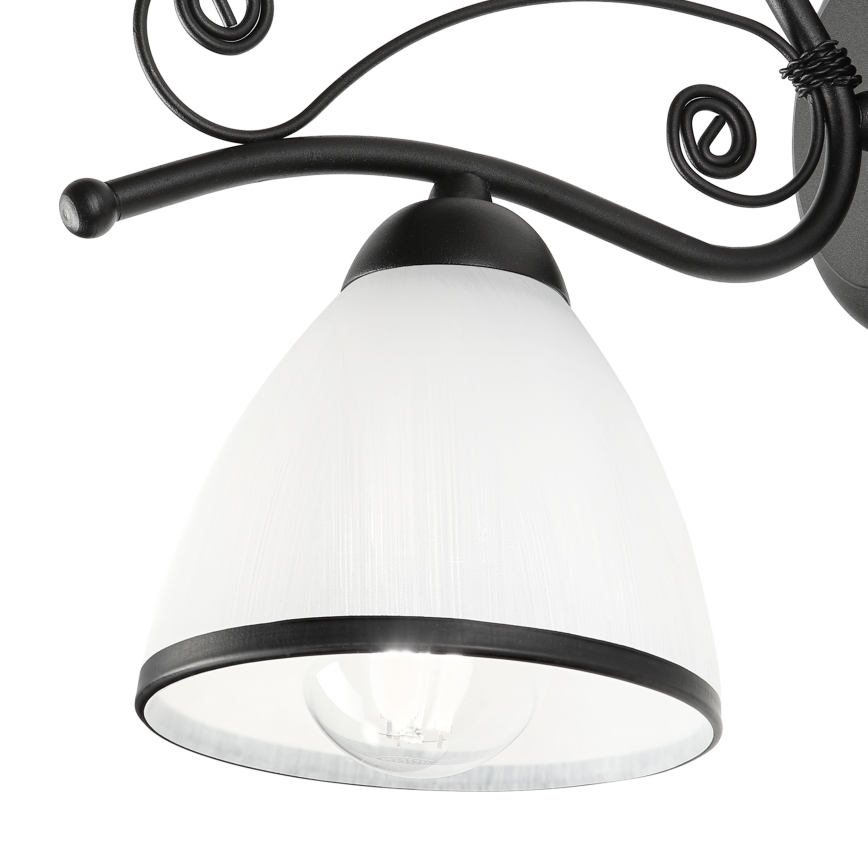 Applique murale RETRO 1xE27/60W/230V noire/blanche