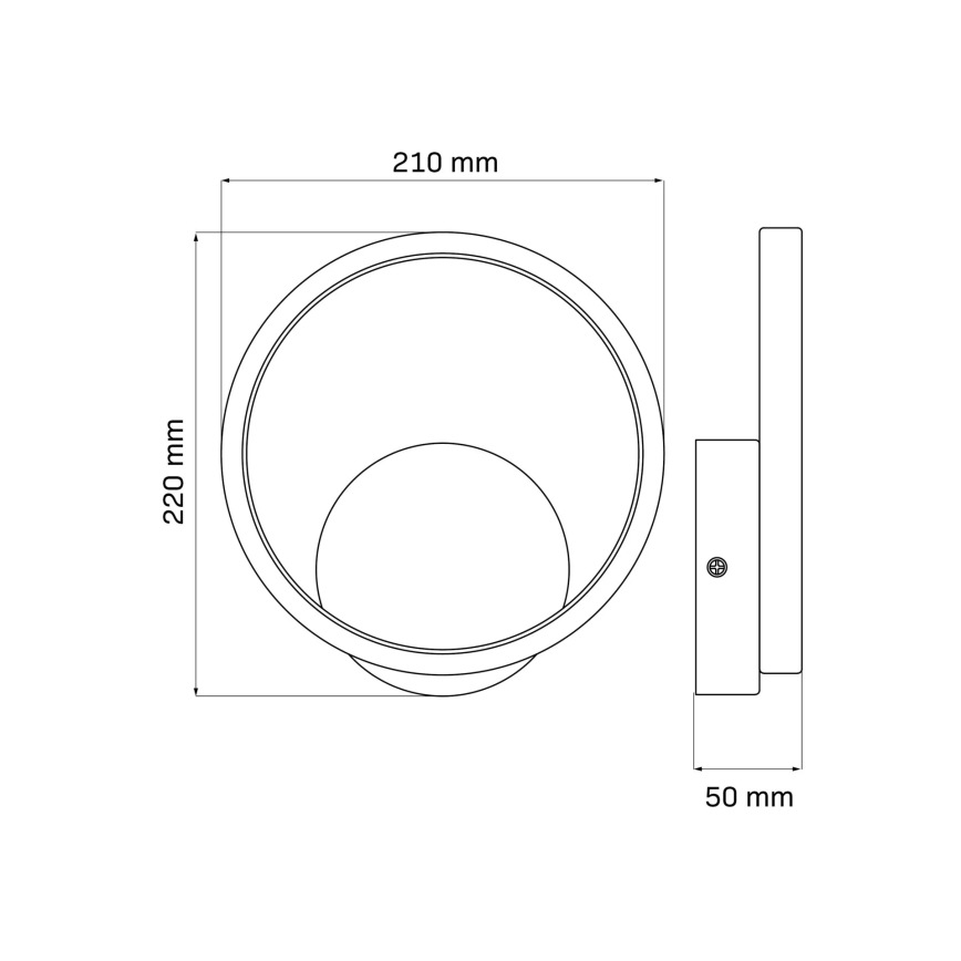 Applique murale ROMAN LED/11,5W/230V 4000K noir