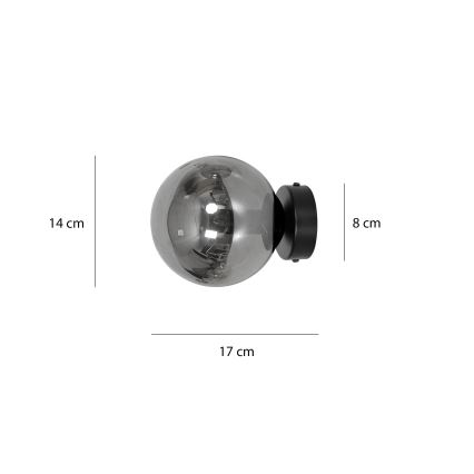 Applique murale ROSSI 1xE14/10W/230V noir/gris