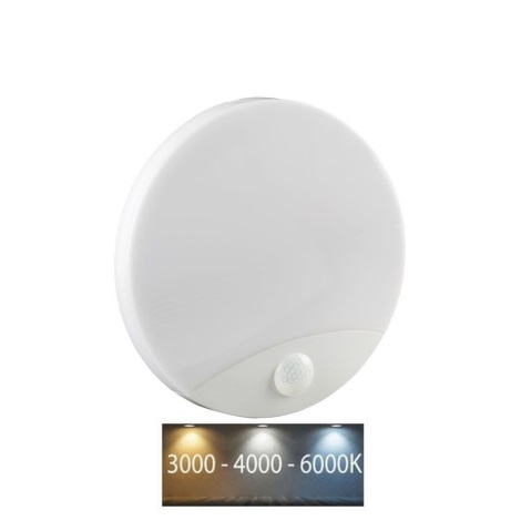 Applique murale salle de bain avec détecteur LED/15W/230V 3000/4000/6000K IP44 blanc