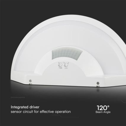 Applique murale salle de bain avec détecteur SAMSUNG CHIP LED/10W/230V 4000K IP54 blanc