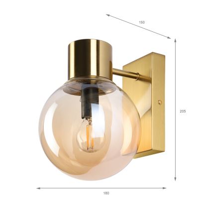 Applique murale SFERIO 1xE14/5W/230V laiton/beige fumé