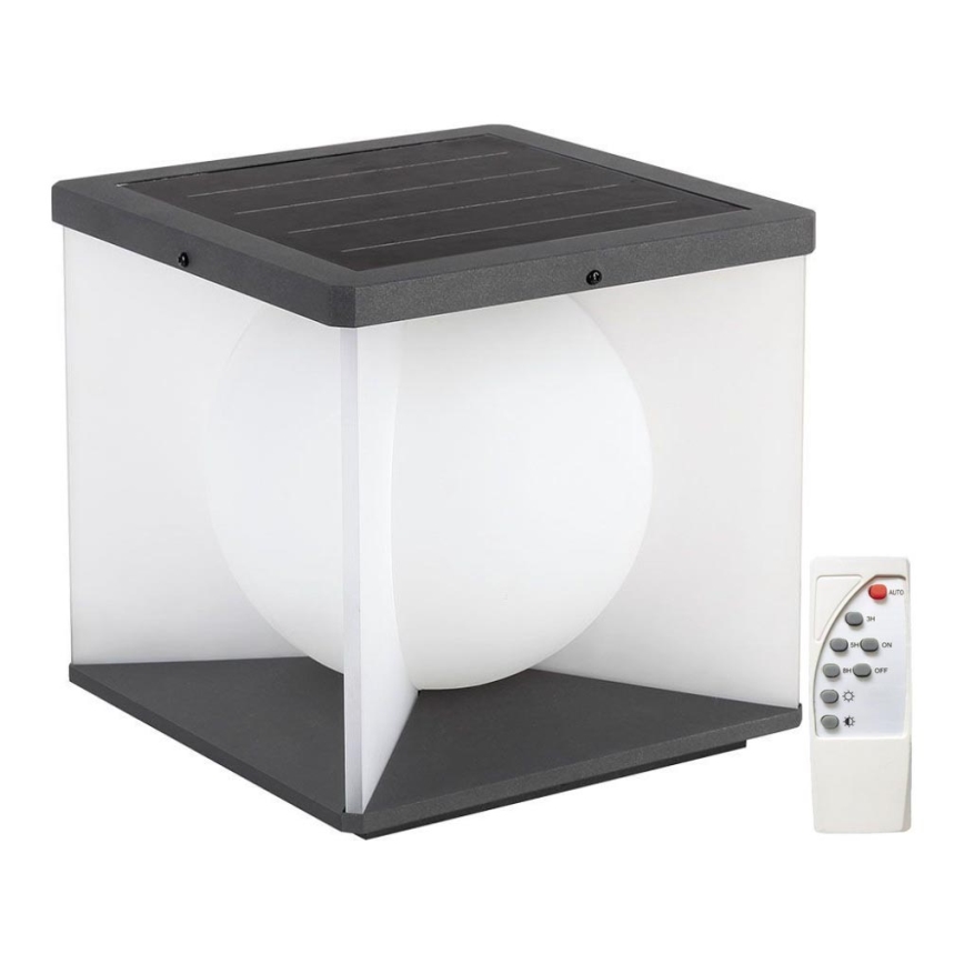 Applique murale solaire à intensité variable LED/3W/3,7V IP65 3000K 2600 mAh + Télécommande