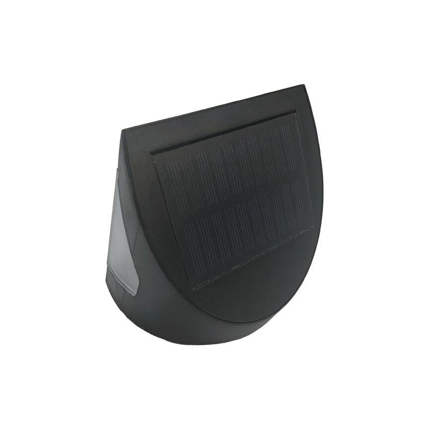 Applique murale solaire LED avec capteur — LED 3 W / 3,7 V / 3000/4000 K / 1200 mAh / IP54, noire