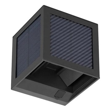 Applique murale solaire à LED avec détecteur LED/9W/3,7V 3000/4000/6000K IP65 2600 mAh noir