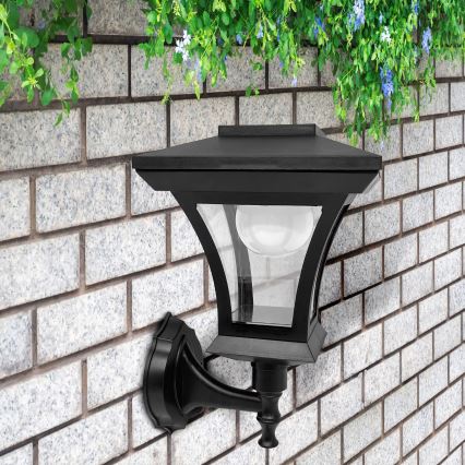 Applique murale solaire à LED TIRANA LED/1,2V 1800 mAh IP44 noire