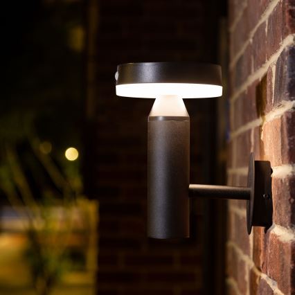 Applique murale solaire avec détecteur GWINEA LED/4,5W/3,7V 2000 mAh IP44 noir