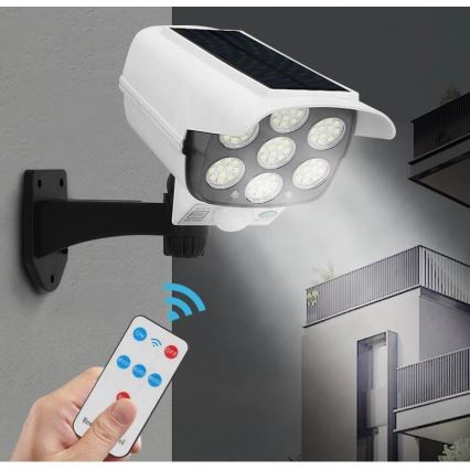 Caméra de sécurité factice avec détecteur KAMERA LED/1W/3,7V 1200 mAh IP44 + Télécommande