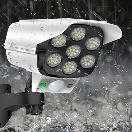 Caméra de sécurité factice avec détecteur KAMERA LED/1W/3,7V 1200 mAh IP44 + Télécommande