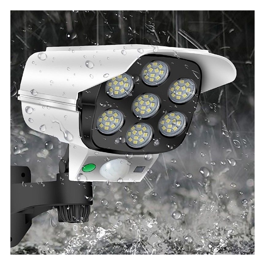 Caméra de sécurité factice avec détecteur KAMERA LED/1W/3,7V 1200 mAh IP44 + Télécommande