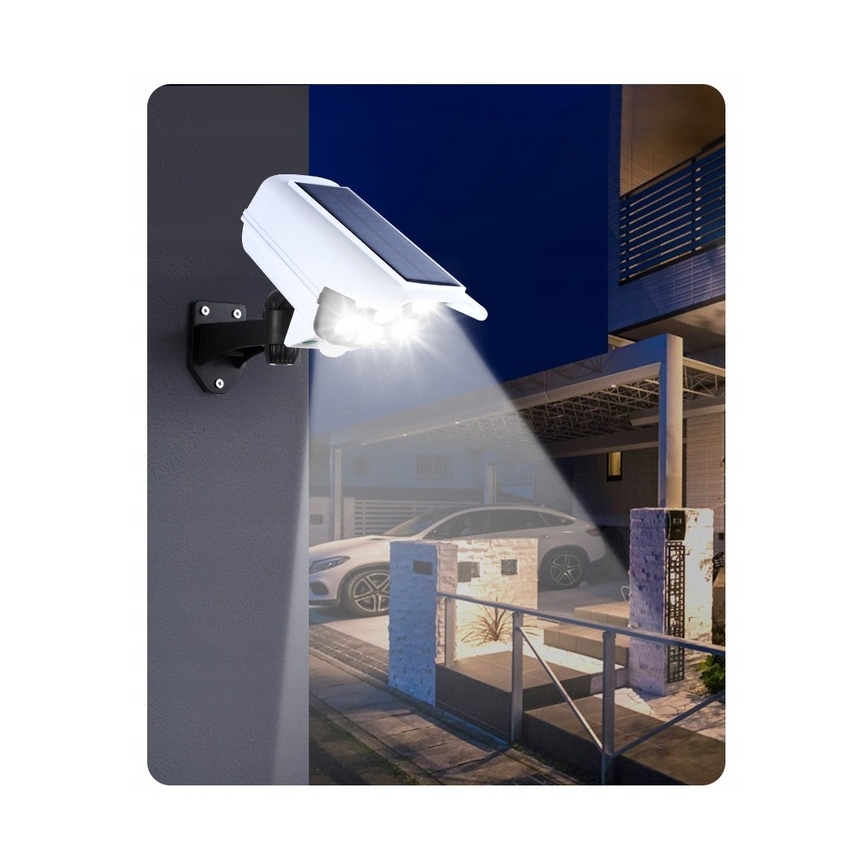 Caméra de sécurité factice avec détecteur KAMERA LED/1W/3,7V 1200 mAh IP44 + Télécommande