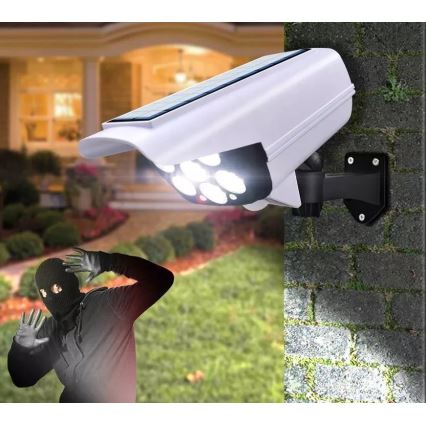 Caméra de sécurité factice avec détecteur KAMERA LED/1W/3,7V 1200 mAh IP44 + Télécommande